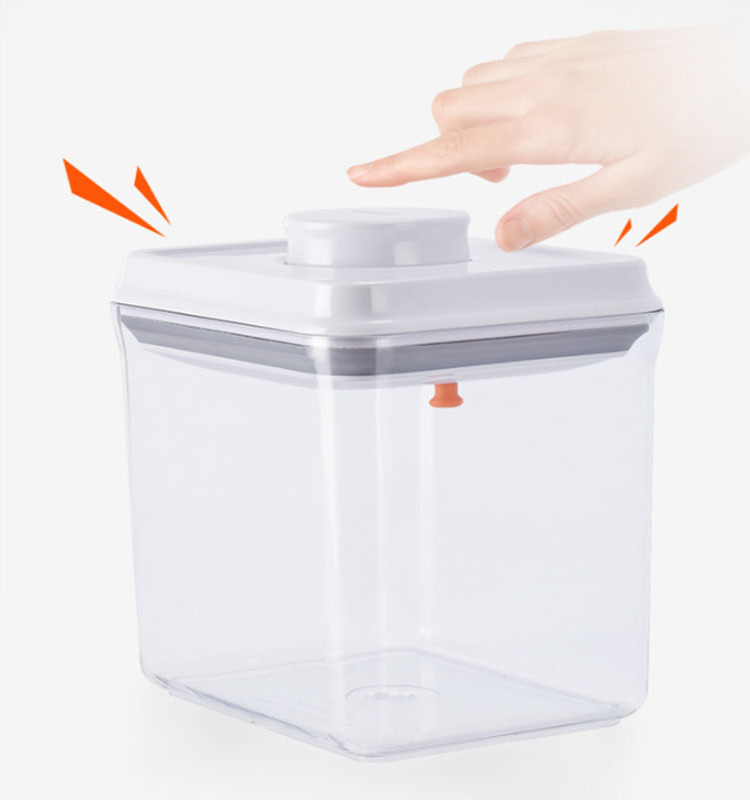 Hot Sell Airtight Pop Push Kitchen Cereal Dry Food Storage Box Organizer. Kitchenware Dog Food Storage Container Set With Lid