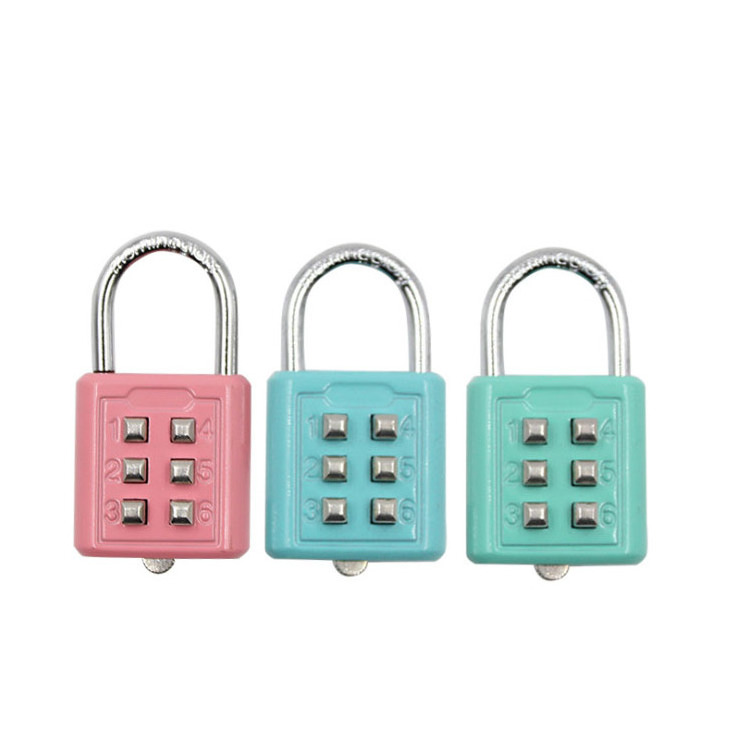 Six-Key Combination Password Padlock  for the Blind Lettering Padlock for Outdoor