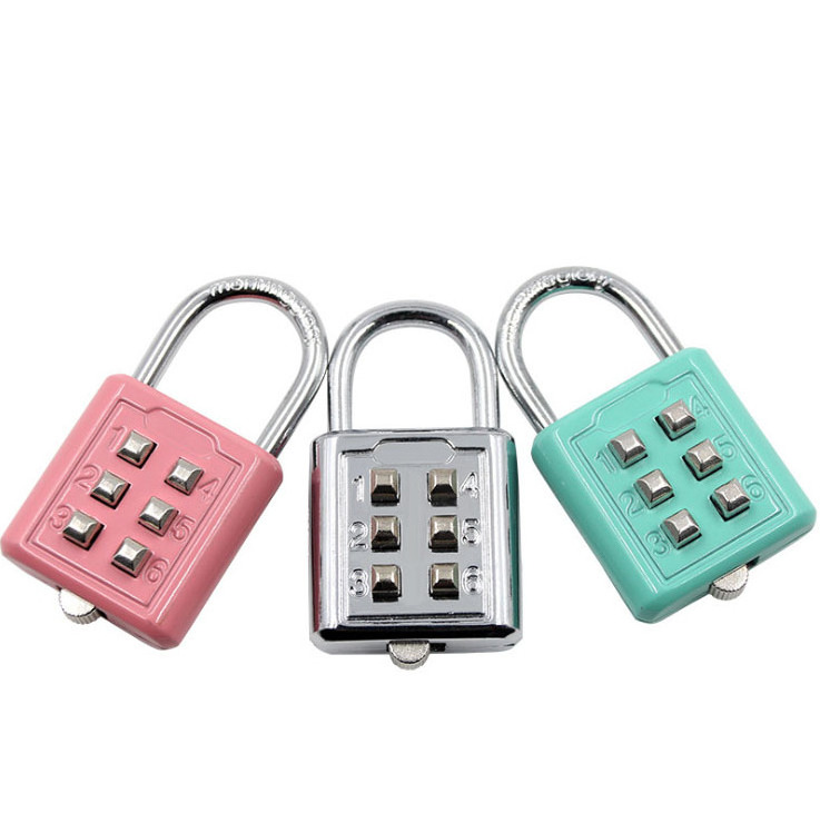 Six-Key Combination Password Padlock  for the Blind Lettering Padlock for Outdoor