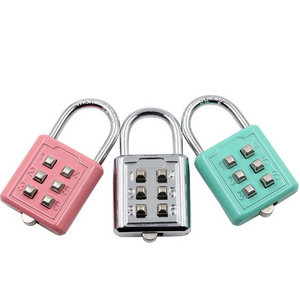 Six-Key Combination Password Padlock  for the Blind Lettering Padlock for Outdoor