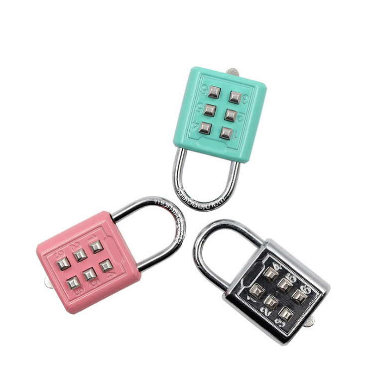 Six-Key Combination Password Padlock  for the Blind Lettering Padlock for Outdoor