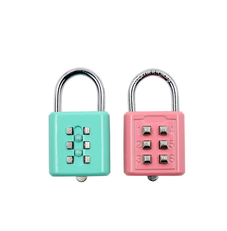 Six-Key Combination Password Padlock  for the Blind Lettering Padlock for Outdoor