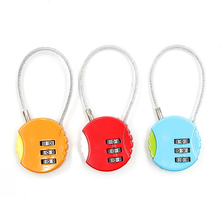 Roundness Steel chain Bicycle lock Digital Combination Wire  Security Password Padlock