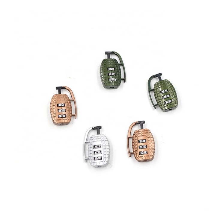 Steel 3 Digital  Combination Outdoor Password Padlock of Grenade  Shape