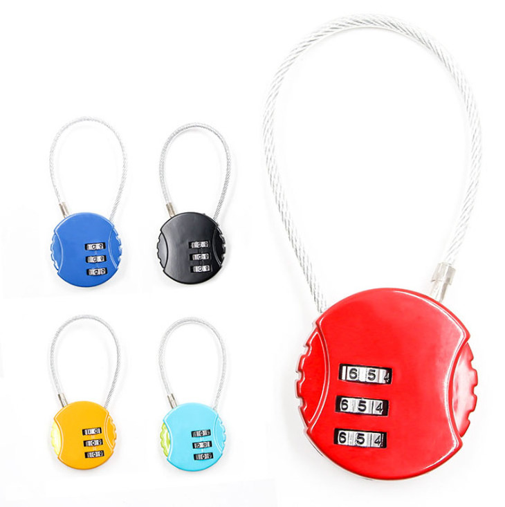 Roundness Steel chain Bicycle lock Digital Combination Wire  Security Password Padlock