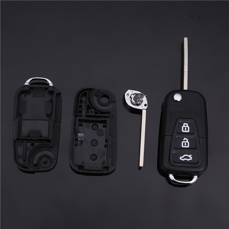 Wholesale Car Key Remote Car Key Blank With ABS 3 Buttons Folding Car Key