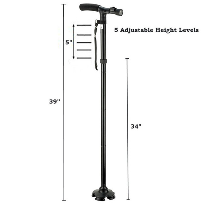 Bengala Gehstock Fold Heavy Duty Walking Cane Free Standing Adjustable Walking Sticks With Travel Bag