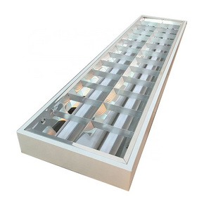 30*120cm t8 troffer light fixture 85~265V aluminum slim grille lamp office ceiling light 18w 36w T-louver grille light fixture