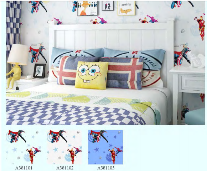 factory hot wallpaper  selling 3d design wallpaper Mickey Mouse cartoon  wallpaper