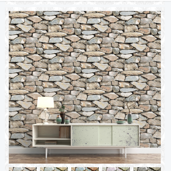 Vintage Brown brick white Gray brick 3 d wallpaper grey  brick wallpaper