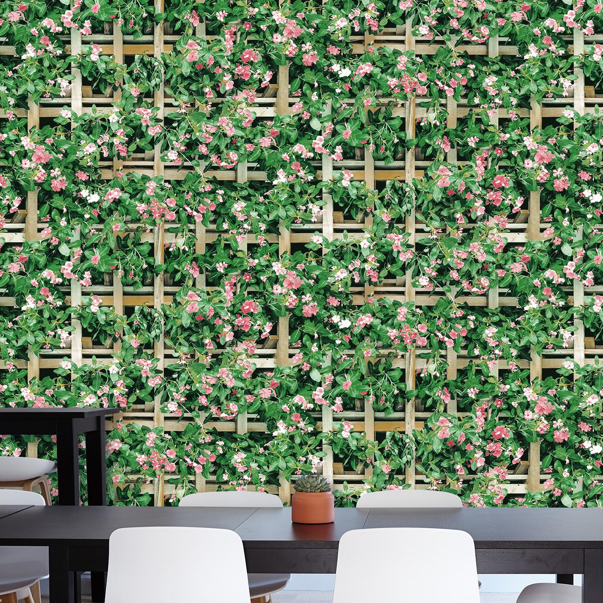 Summer PVC waterproof decorative mural wall paper natural green leaf creeper wallpaper for wall decor