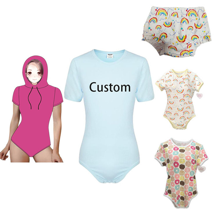 Custom Adult Baby Onesie DDLG Clothing Factory Price Bloomer For Women Romper Adult Baby Onesie Adult