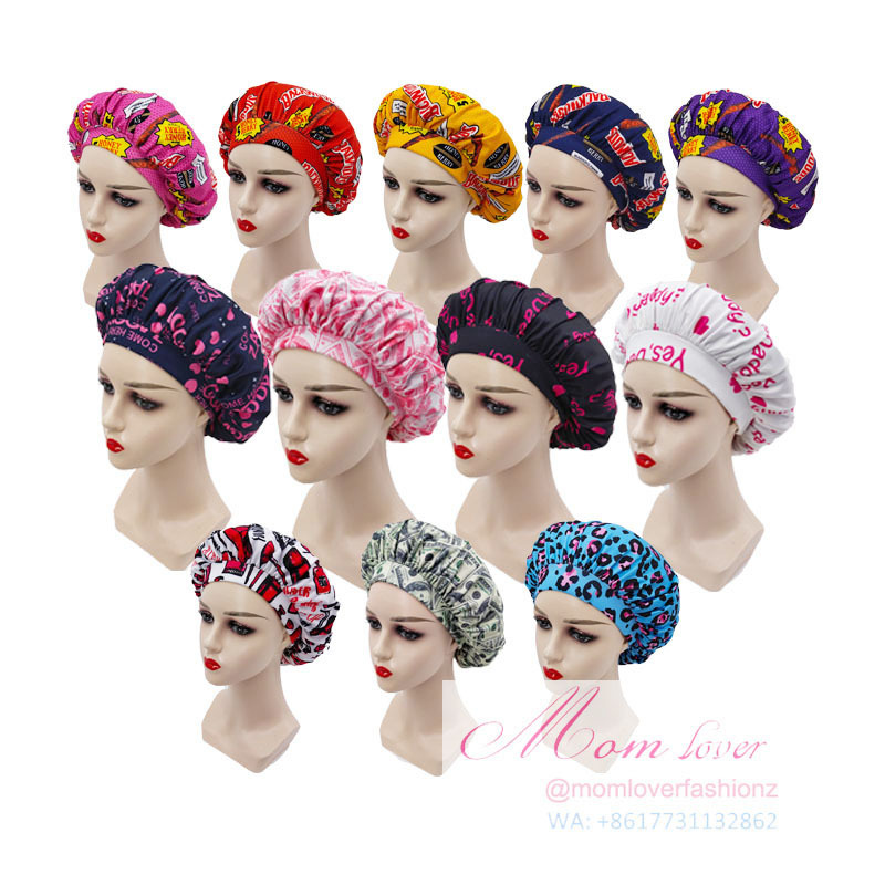 Women Fashion Bonnets Custom Logo Soft Hair Designer Bonnets Wholesale