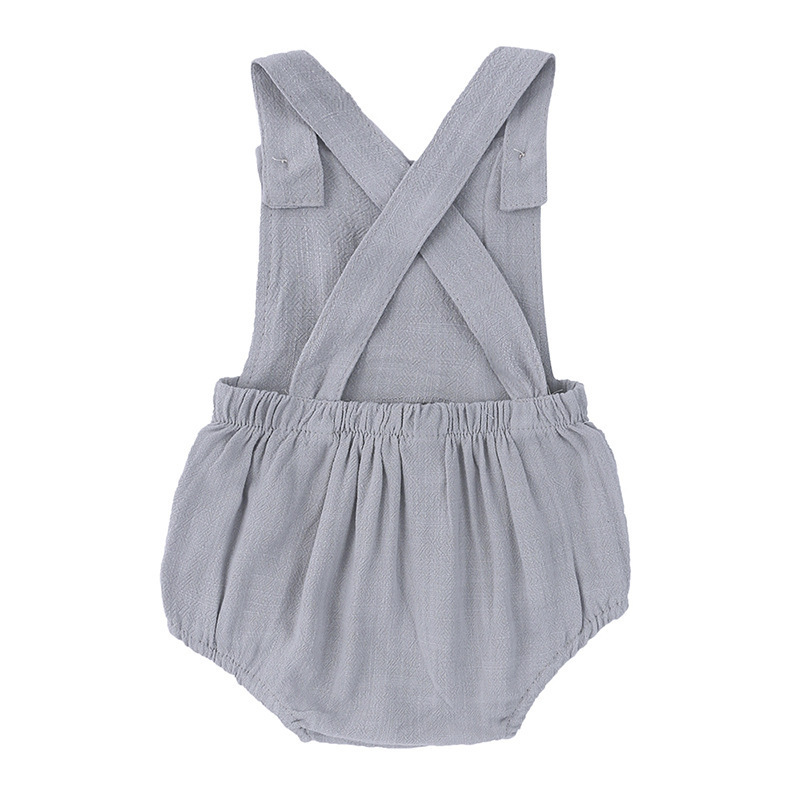 Baby Bubble Romper Cotton Linen Baby Clothes Suspender Bubble Romper Baby Boy Girl Clothes Rompers Newborn