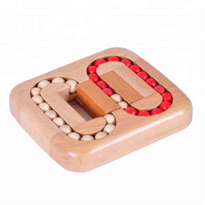 Wooden ball bearing maze game