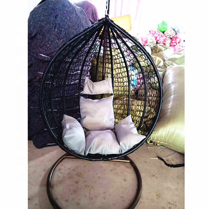 Hot sales Egg Nest Shaped Wicker Rattan Swing Chair Hanging Hammock furniture, egg hammock chair