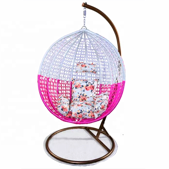 white bali oval indoor outdoor cheap wicker hanging swing rattan egg chair with stand