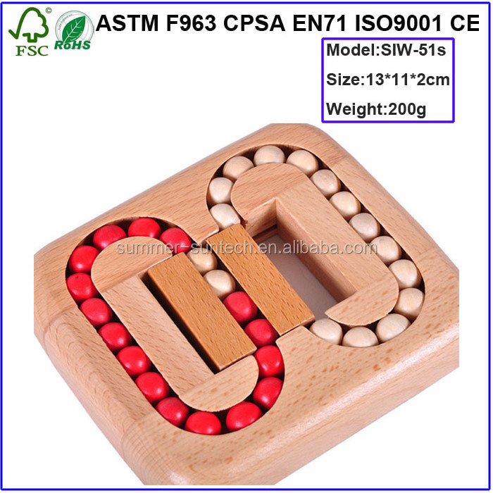 Wooden ball bearing maze game