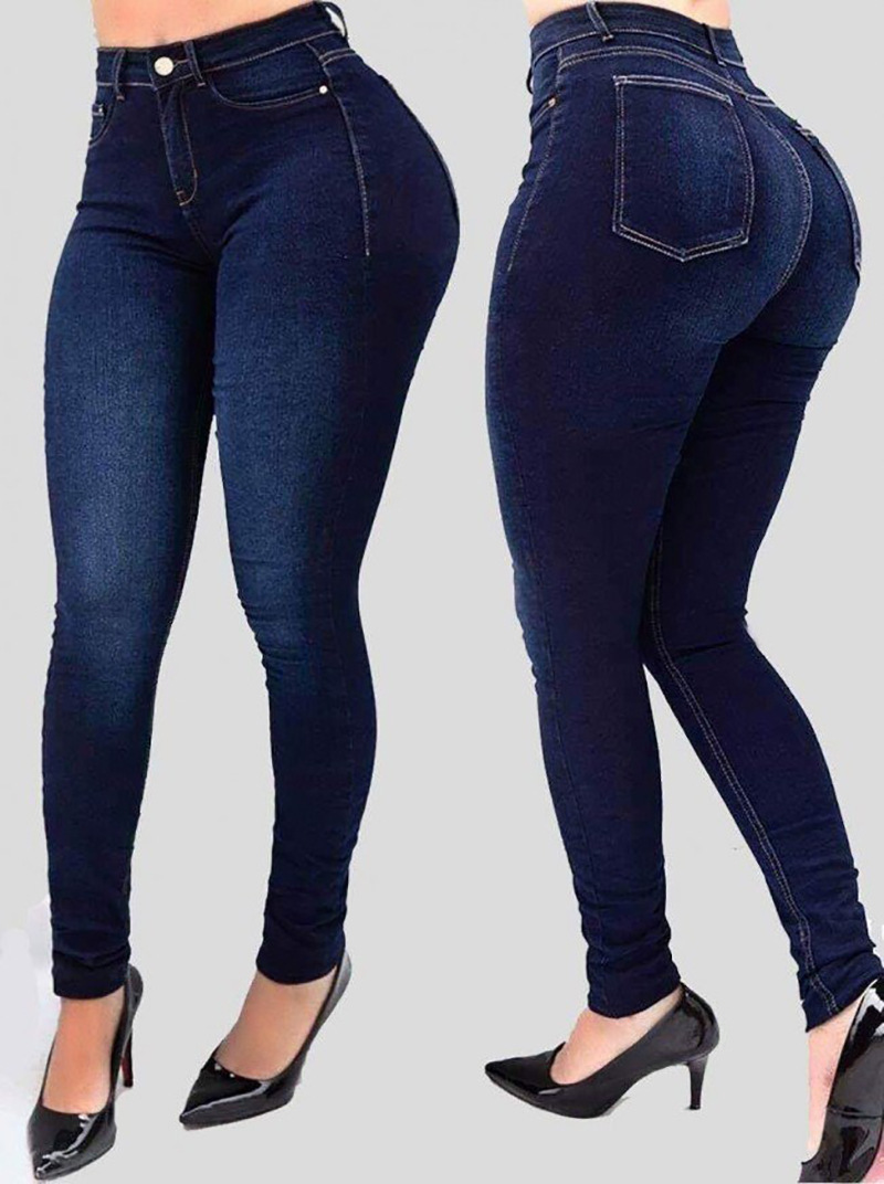 High waist women jeans stretch skinny shaping denim private label sexy women trouser pant