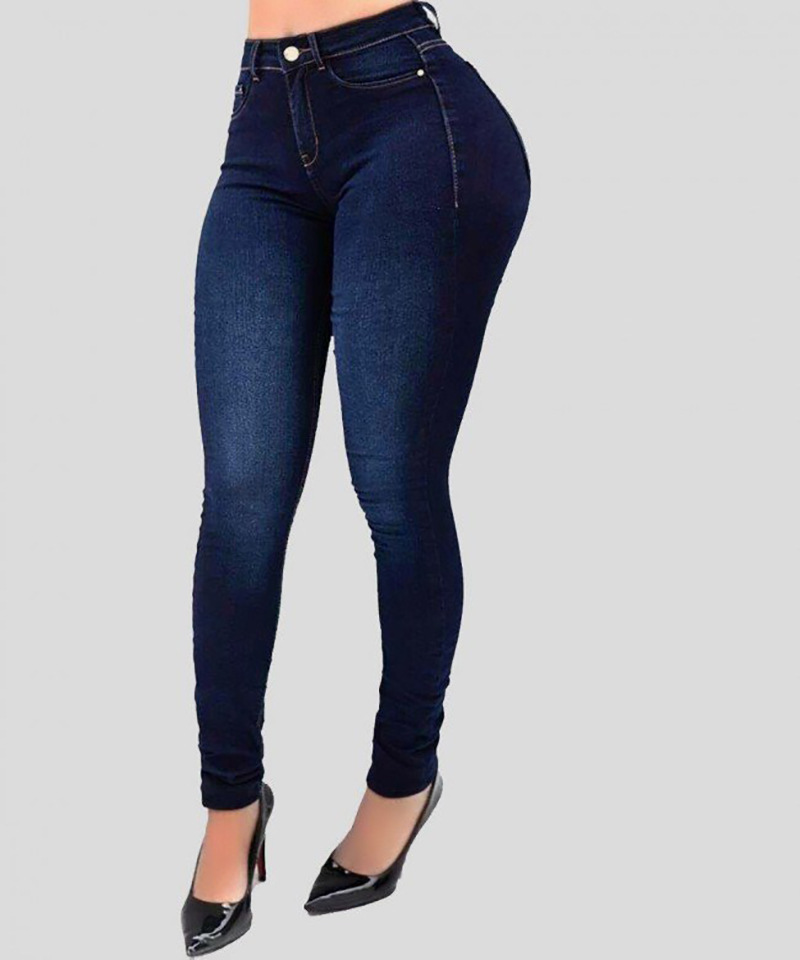 High waist women jeans stretch skinny shaping denim private label sexy women trouser pant