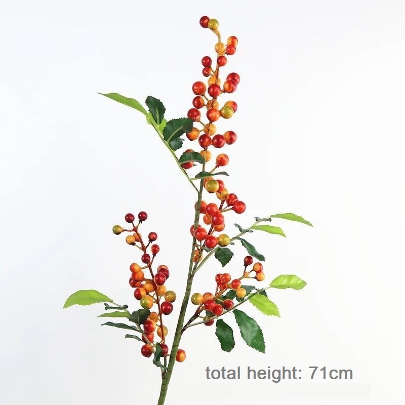 Simulation Berries Christmas Decoration Artificial Red Fruit Flower branch