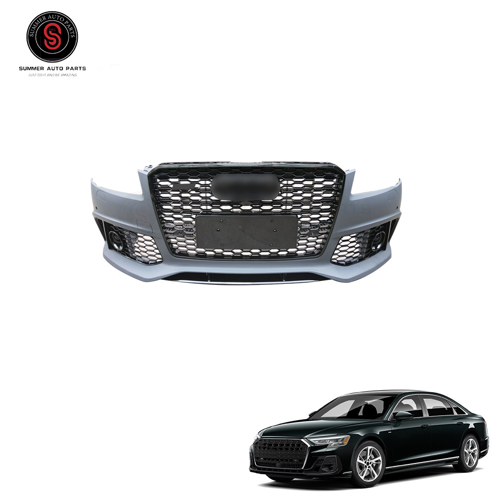 Audi RS8 Front Bumper with Grill and Body Kit for A8 S8 W12 Car, 2011-2017 without grille