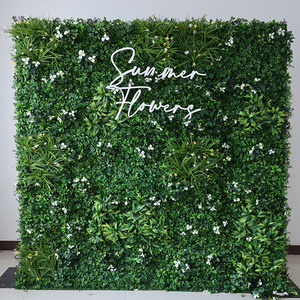 Artificial Grass Wall Backdrop Artificial Panels Backdrop 3D Flower Wall for Decor Party Wedding