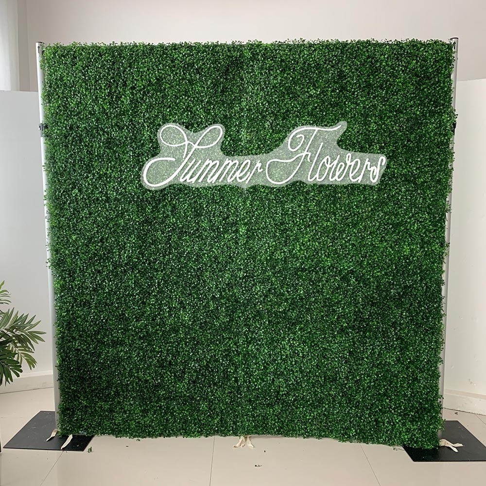 Artificial Grass Wall Backdrop Artificial Panels Backdrop 3D Flower Wall for Decor Party Wedding