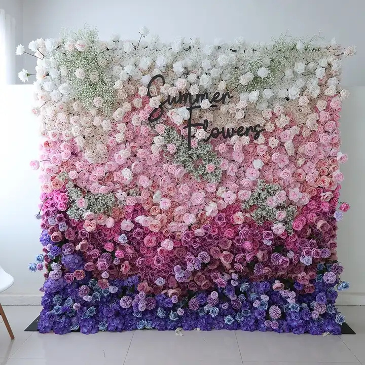 CB-360 Gifts&decoration artificial flower wall background for event party decoration flower 3D wall