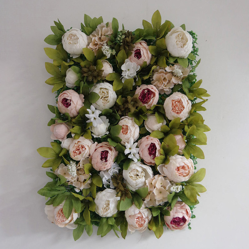 wedding decoration hot style 40x60cm plastic grid artificial flower wall panel