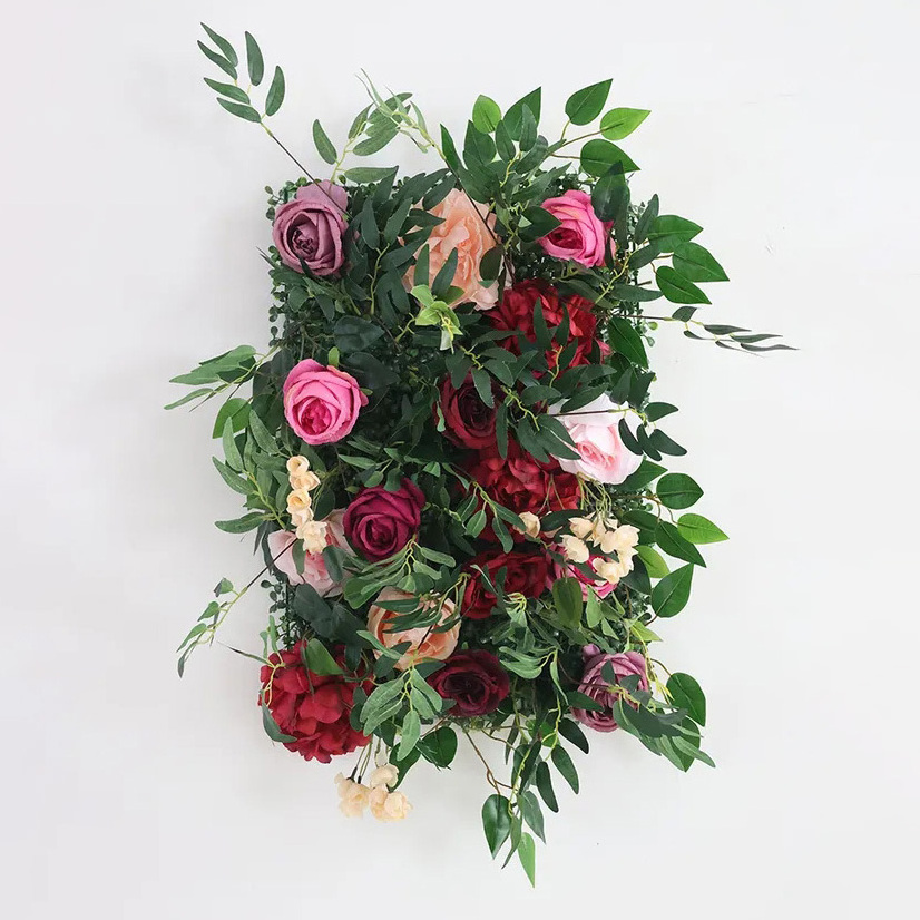 wedding decoration hot style 40x60cm plastic grid artificial flower wall panel