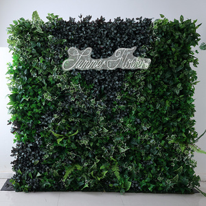 New Design Vertical 3D Garden Hanging Artificial Grass Green Leaves Wall