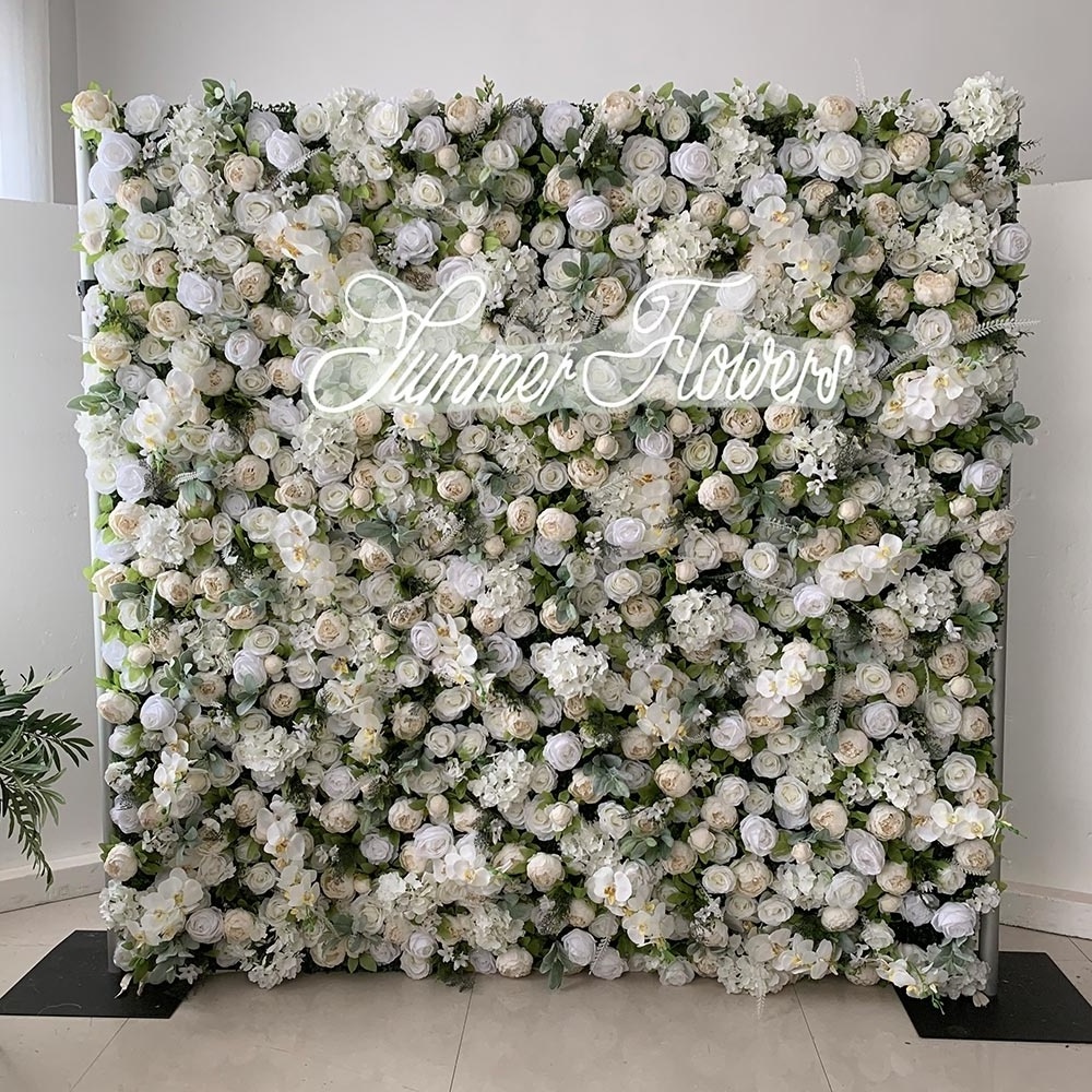 simulation leaf wall hanging flower small green roll up flower wall backdrop