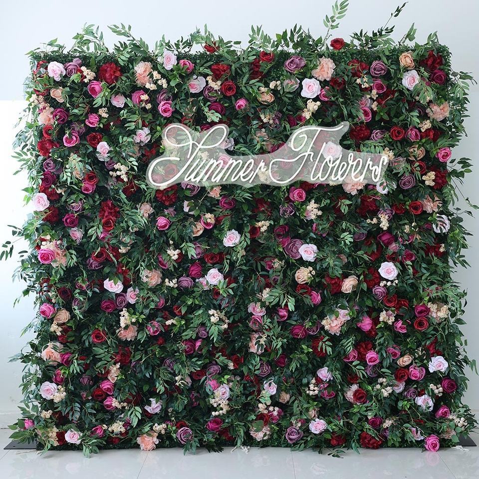 5D Event Decoration Green Plant Hanging Artificial Flower Arrangement Flower Wall