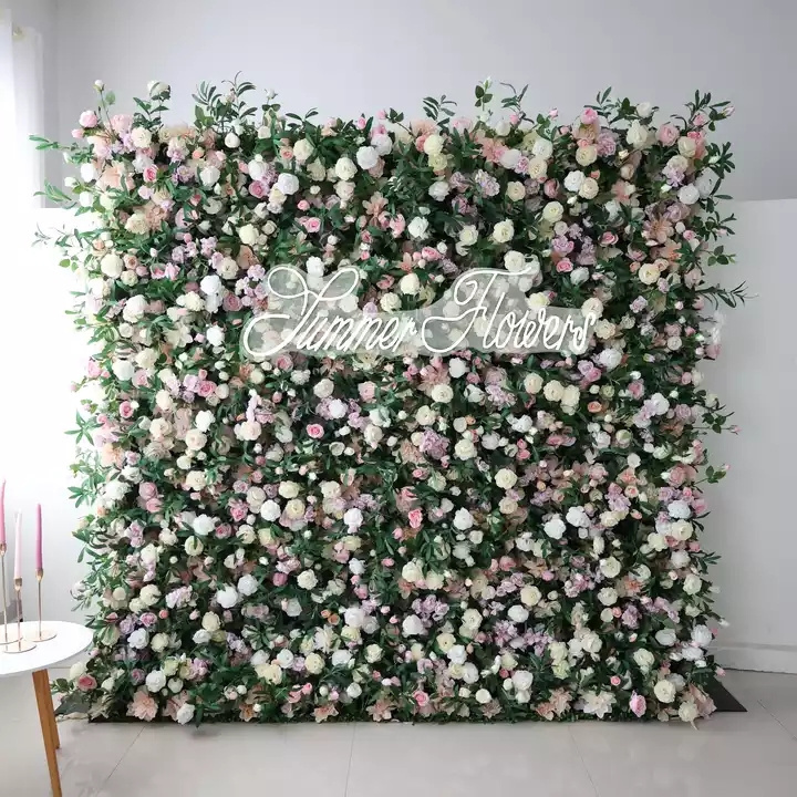 5D Event Decoration Green Plant Hanging Artificial Flower Arrangement Flower Wall