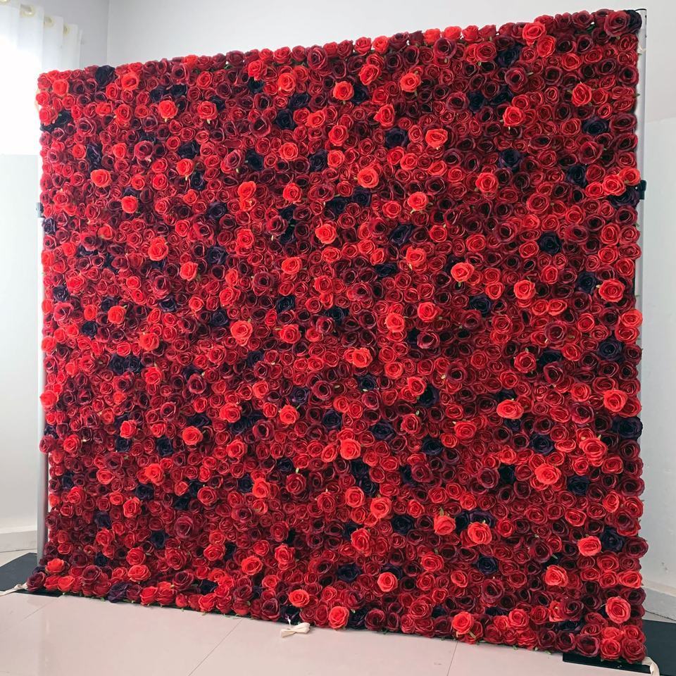 Silk Artificial Flower Wall Panel Backdrop Wedding Decoration Fake Flower Decoration Wall