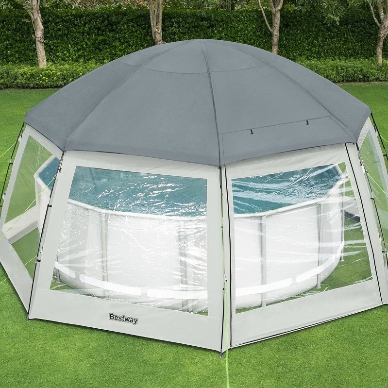 Bestway 58612 Outdoor Pool Shade Flowclea  Round Pool Dome 4.88 m Pool Ambience Tent