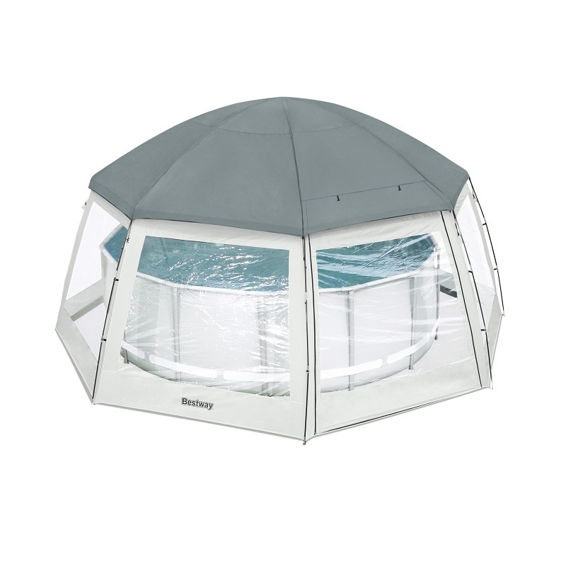 Bestway 58612 Outdoor Pool Shade Flowclea  Round Pool Dome 4.88 m Pool Ambience Tent