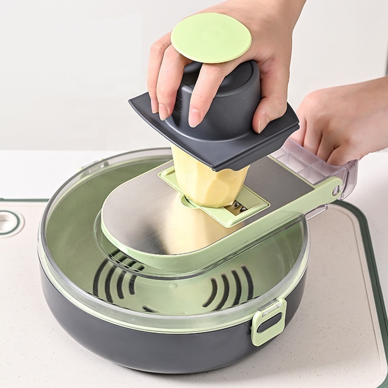 kitchen stainless steel cutter Slicer dicer 16 in 1 manual Multifunctional onion food garlic processor Vegetable chopper