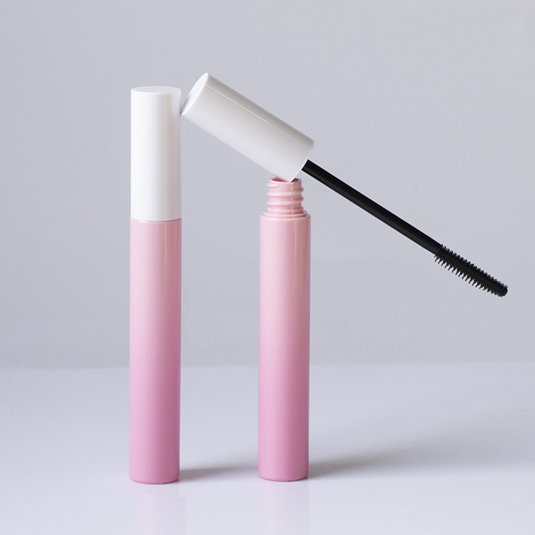 Big brush plastic gradient pink 12 ml custom private label empty mascara tube for mascara eyelashes