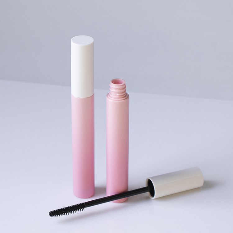 Big brush plastic gradient pink 12 ml custom private label empty mascara tube for mascara eyelashes