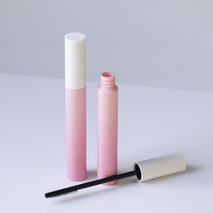 Big brush plastic gradient pink 12 ml custom private label empty mascara tube for mascara eyelashes