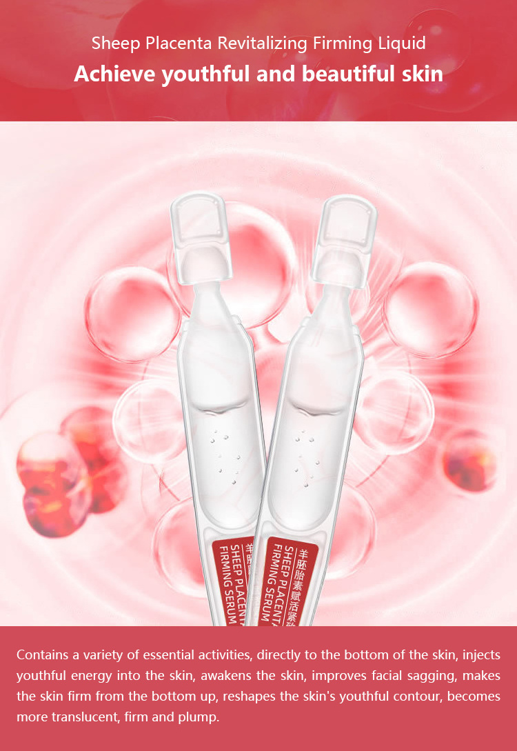 Super Quality Effective Anti Aging Face Essence Placenta Ampoule Wholesale 1.5ml Disposable Soft Ampoule Placenta Skincare