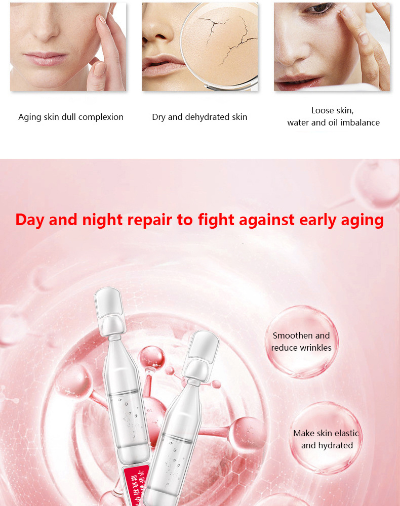 Super Quality Effective Anti Aging Face Essence Placenta Ampoule Wholesale 1.5ml Disposable Soft Ampoule Placenta Skincare