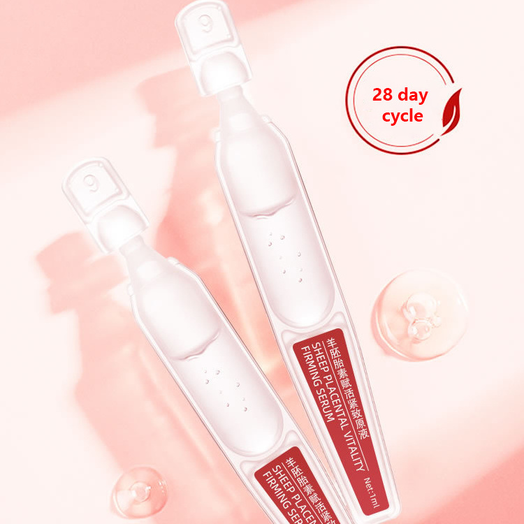 Super Quality Effective Anti Aging Face Essence Placenta Ampoule Wholesale 1.5ml Disposable Soft Ampoule Placenta Skincare