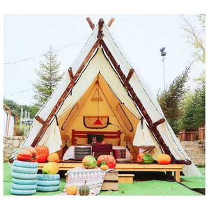 manufacturers 4m 5m 3m TIPI single room glamping Resort tent hiking Indian outdoor a shape cotton canvas tents for camping