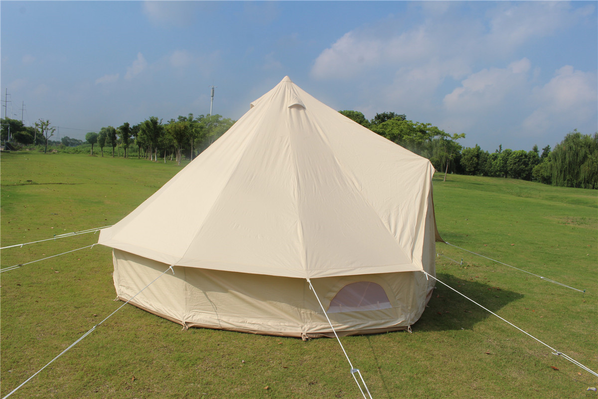 4 season china outdoor camping glamping products 3m 4m 5m 6m 7m Canvas mongolian winter Tente Bell mongolian Tent yurt