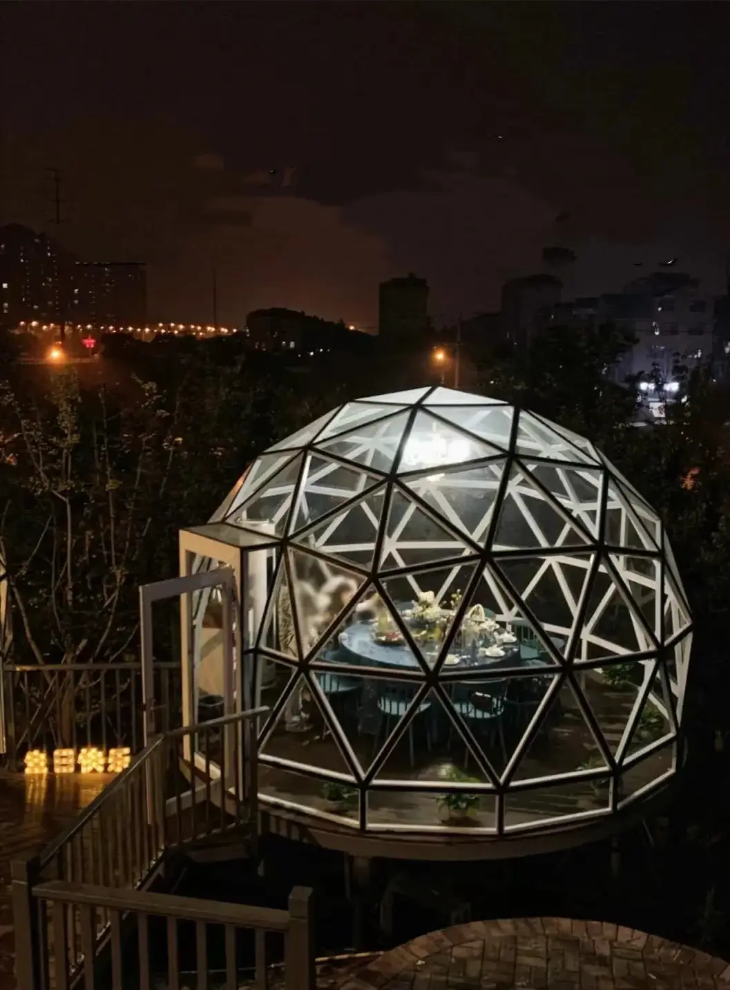 new design 5m 6m outdoor glamping luxury hotel resort igloo ball geodesic full transparent geodome glass house shaped dome tent