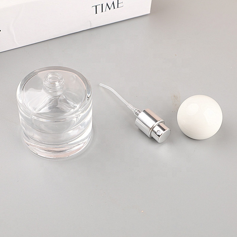 30ml Round Perfume Bottle Spray Portable Travel Exquisite Perfume Bottle Empty Sample Dispenser Bottle With Round Ball Lids