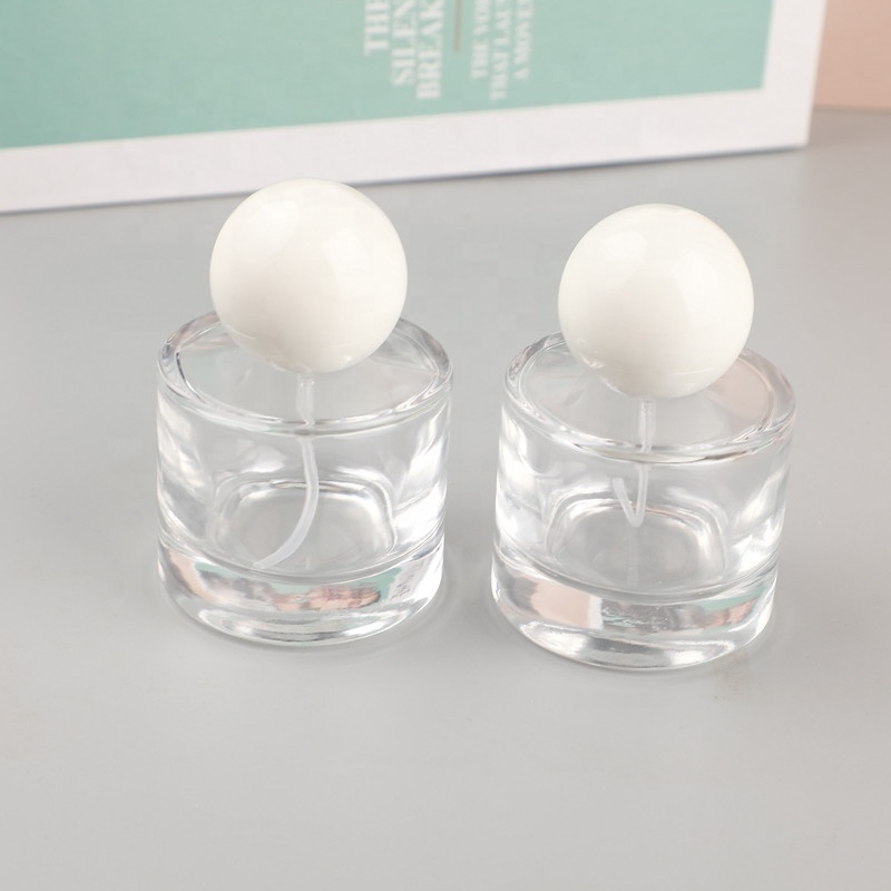 30ml Round Perfume Bottle Spray Portable Travel Exquisite Perfume Bottle Empty Sample Dispenser Bottle With Round Ball Lids